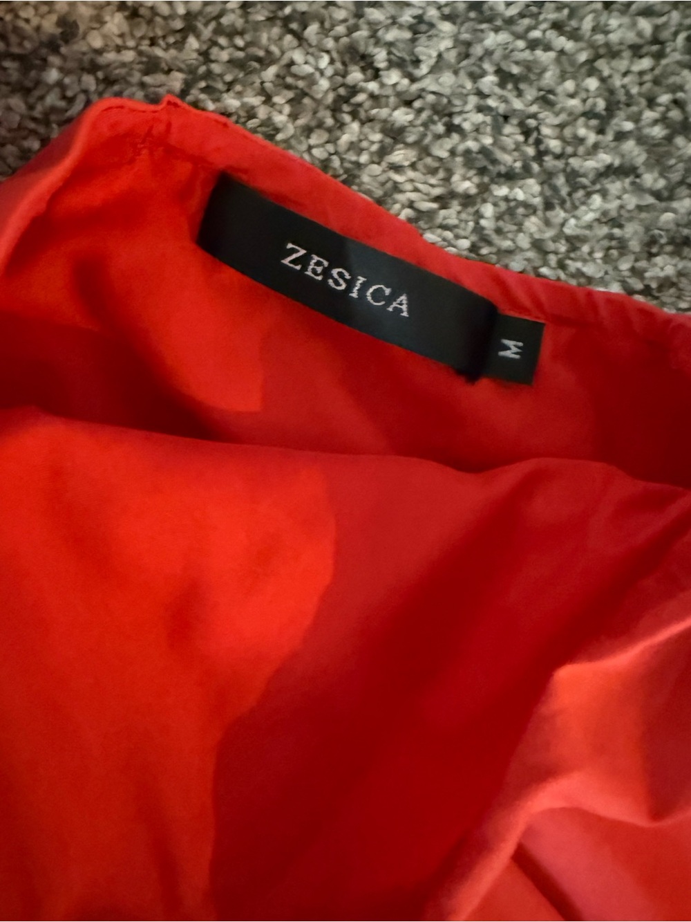 One-Shoulder Ruffle Red Evening Dress - Picture 3 of 3